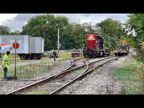 Railroad Switching At Quarry & Horseshoe Curve Coal Train With 2 DPUs Working Hard!  Repost