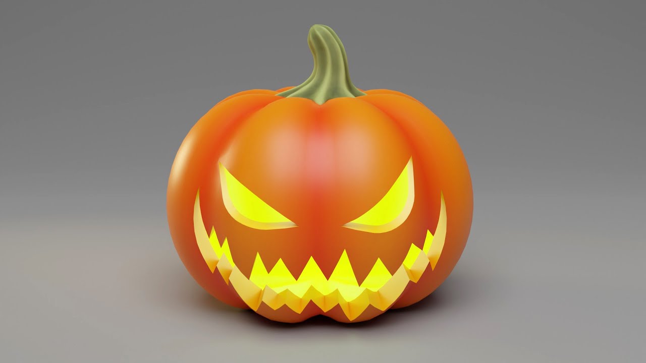 Halloween Pumpkin Jack O Lantern 001 3D Model