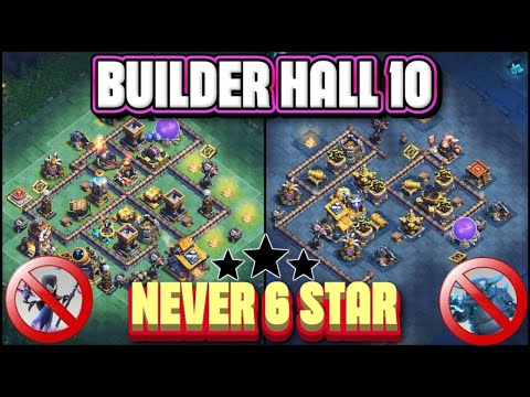 TOP-10 BUILDER HALL 10 WITH LINK + REPLAY || BH10 +5600 TROPHY BASE || BH10 BASE NEVER 6 STAR