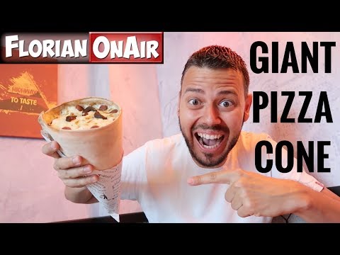 BUZZ : Une PIZZA GEANTE en forme de CONE! - DEGUSTATION - VLOG #627