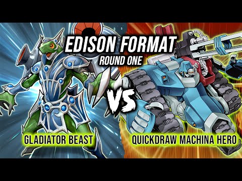 Yu-Gi-Oh! Edison Format Round 1: Gladiator Beast Vs Machina Quickdraw Hero