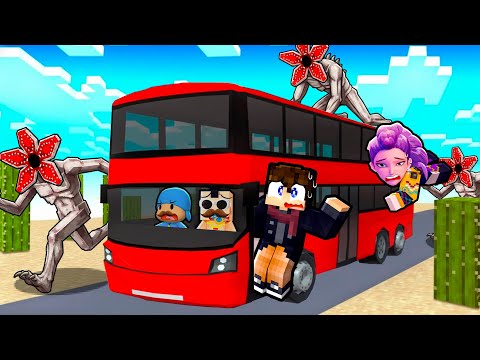 On aurait JAMAIS du PRENDRE ce BUS avec RUMI , POCOYO , TITOUAN  sur Minecraft !