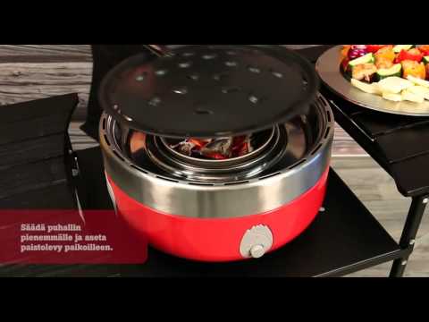 Туристический бездымный угольный гриль Muurikka Nokkela black