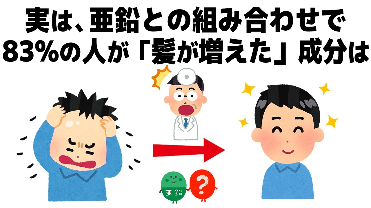 【亜鉛】人に教えたくなる健康の雑学｜83％が実感！髪が生える「最強の黄金コンビ」と実は亜鉛が無駄になる朝食の罠
