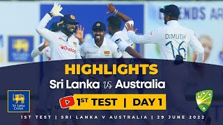 Day 1 Highlights  1st Test Sri Lanka vs Australia 