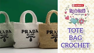 TOTE BAG PRADA CROCHET - Bolsa em Crochê