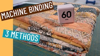 💥  HOW TO BIND YOUR QUILT ON A SEWING MACHINE BINDING 3 METHODS