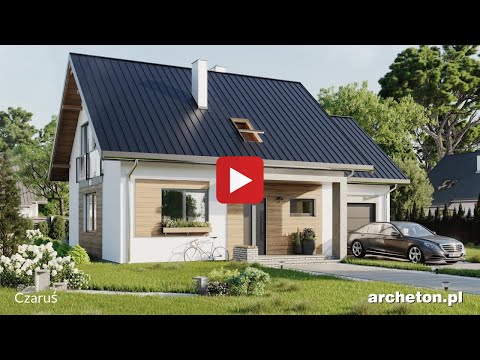 Projekt domu Czaruś - archeton.pl - z poddaszem użytkowym 156,4 m2