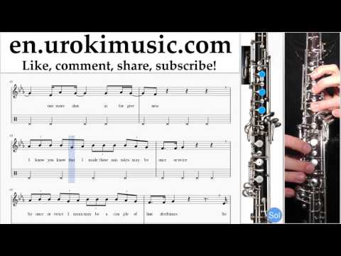 Oboe lessons Justin Bieber - Sorry Sheet Music Tutorial Part#2 um-i352