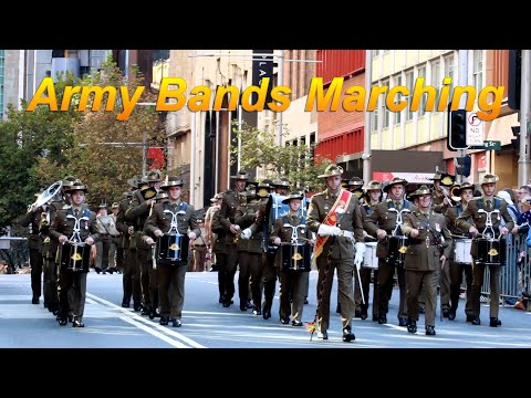 Sydney ANZAC Day March 2024 | Australian Army and Army Bands