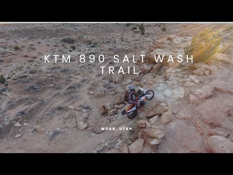 Salt Wash trail on KTM 890 rally