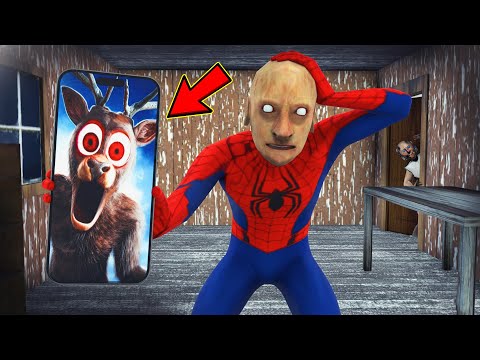 The Deer call Granny vs Grandpa spiderman in Granny House  ►  funny horror granny game
