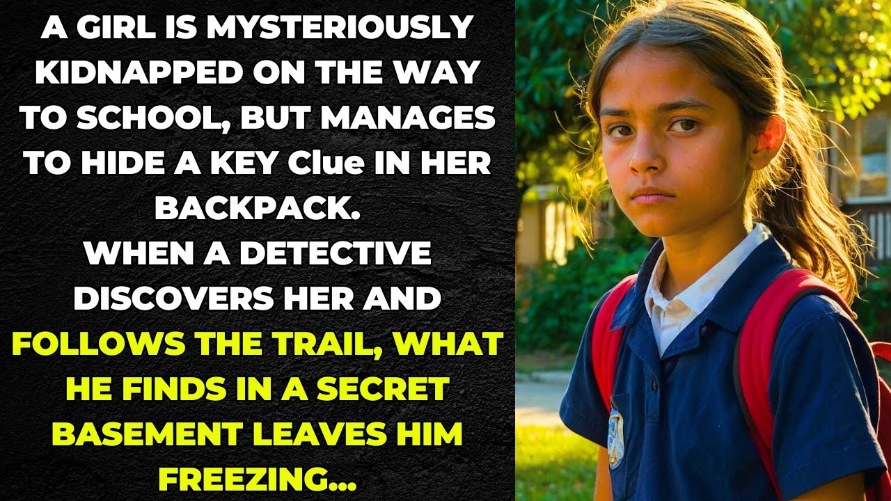 A GIRL IS MYSTERIOUSLY KIDNAPPED ON THE WAY TO SCHOOL, BUT MANAGES TO HIDE A KEY Clue IN HER...