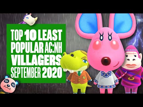 Top Ten Least Popular Animal Crossing: New Horizons Villagers (September 2020) - DO YOU HATE THEM?