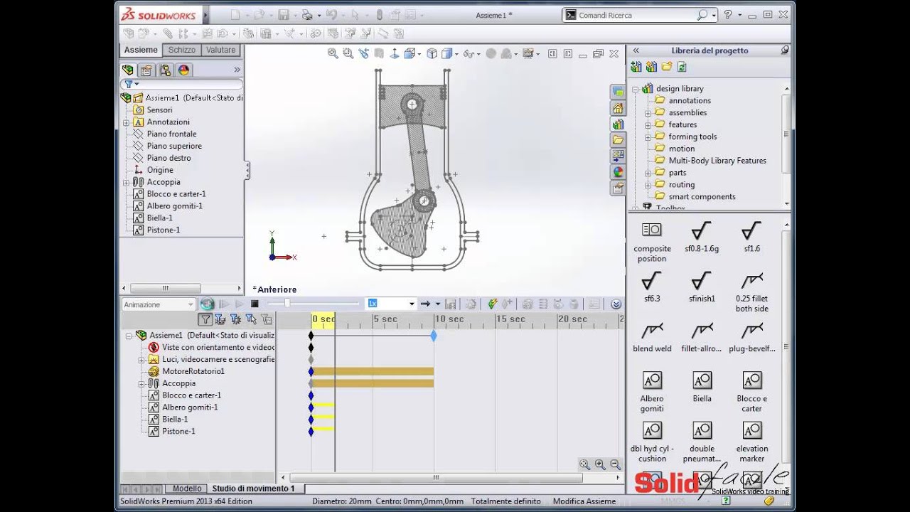 SolidFacile Standard 2 Schizzi di layout per meccanismi