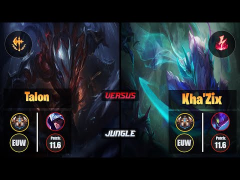 Challenger TALON [Conqueror] (Jungle) VS  KHA'ZIX - Challenger EUW Patch 11.6