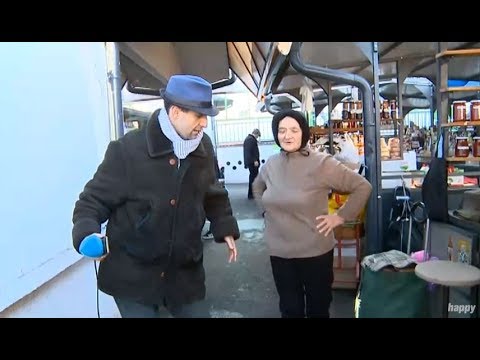 U ZDRAVOM TELU ZDRAV DUH - Baka Zivka i Dolas vezbaju na pijaci - DJS - (TV Happy 13.12.2018)