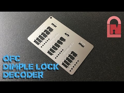 OFC Dimple Lock Decoding Card