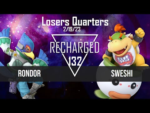 Recharged #132 Losers Quarters - Rondor (Falco) vs Sweshi (Bowser Jr.) - SSBU Tournament