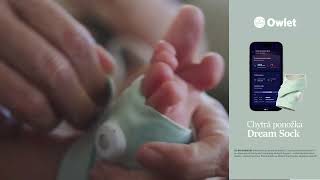 OWLET Ponožka Dream Sock Ukázka chytré ponožky Owlet Dream Sock