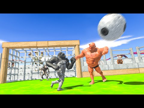 3v3 SOCCER | PRIMATES VS FANTASY PLAY FOOTBALL ARBS Animal Revolt Battle Simulator