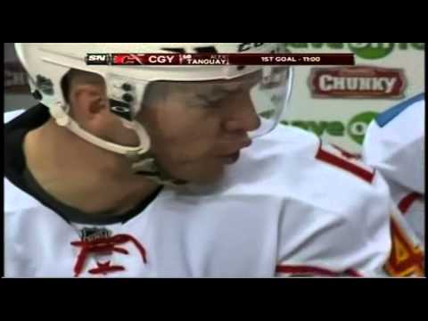 Alex Tanguay goal 23 Jan 2012 Calgary Flames vs Vancouver Canucks NHL Hockey