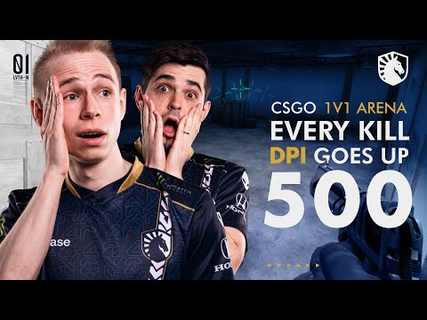 1v1 arena but our DPI keeps going up?! (AIM Challenge)