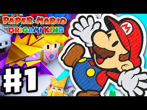Paper Mario: The Origami King - Gameplay Walkthrough Part 1 - Intro and Whispering Woods!