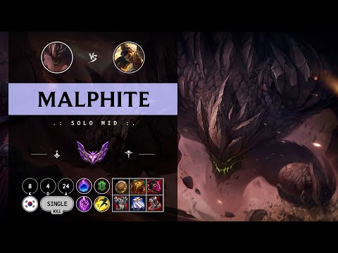 Malphite Mid vs Akshan - KR Master Patch 14.10