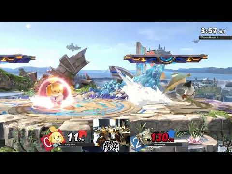 2021-06-26 Saint Smash COVID Edition - WR3 - SIR Jaka (Isabelle) vs rohan doge (Meta Knight) Game 3