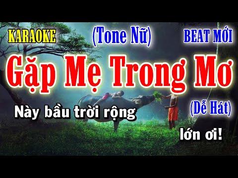 Gặp Mẹ Trong Mơ - Karaoke Tone Nữ ✦ Âm Thanh Chuẩn | Yêu ca hát - Love Singing |