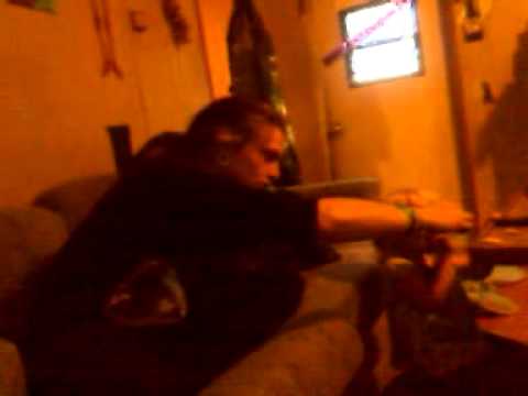 Trying to get the kid to eat.. Moses style.