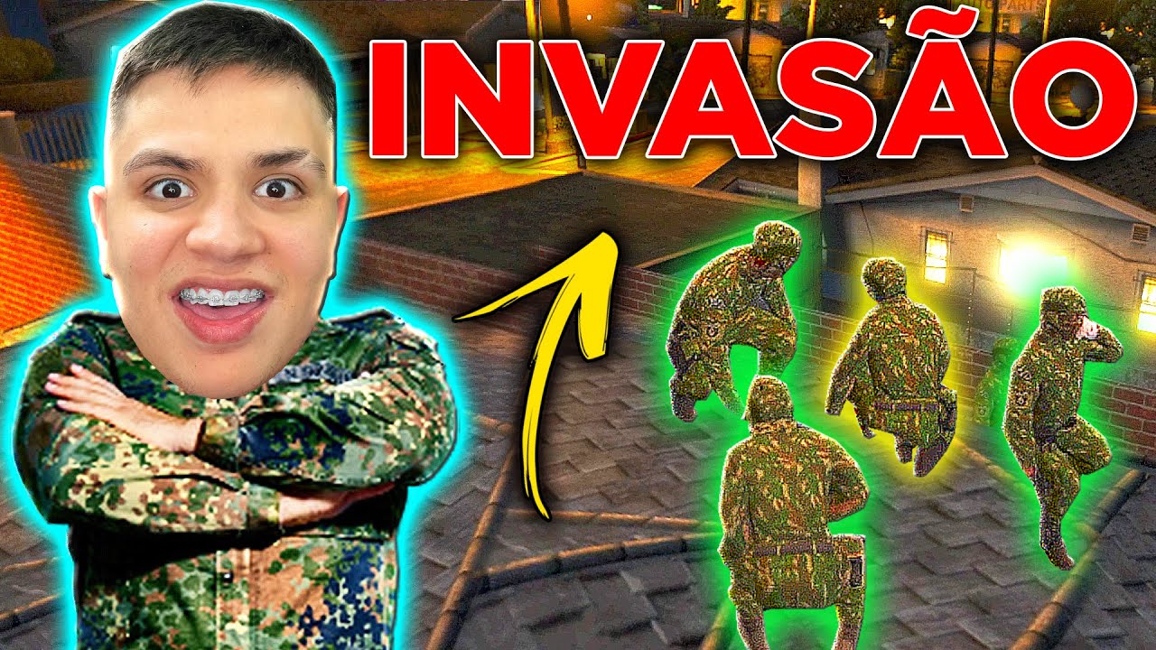 FINGI SER DO EXÉRCITO E INVADlMOS A FAVELA no GTA RP! (Paulinho o LOKO)