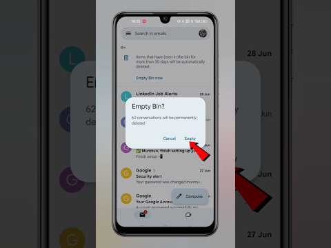 Gmail ka Bin Emails Kaise delete kare | How to remove all Bin emails from gmail #techfrack #shorts