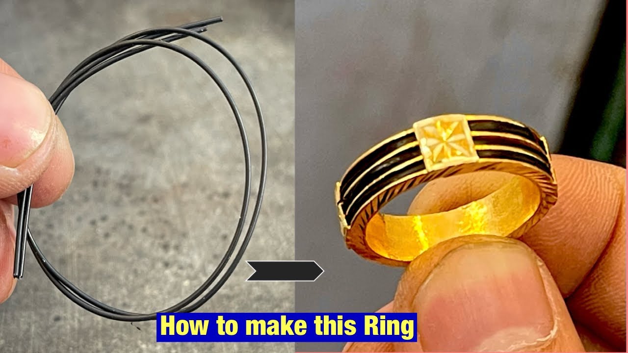 Watch video 24k Gold Ring with Black Tail Making | learn & Earn by Making this Ring Now 24k Gold Ring with Black Tail Making | learn & Earn by Making this Ring