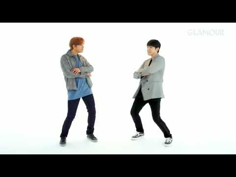 I added brown eyed girls' abracadabra to YoungK & Sungjin's dancing from glamour friendship test