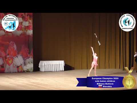 solo baton children - European Champion 2020 - Bibiana Bottová