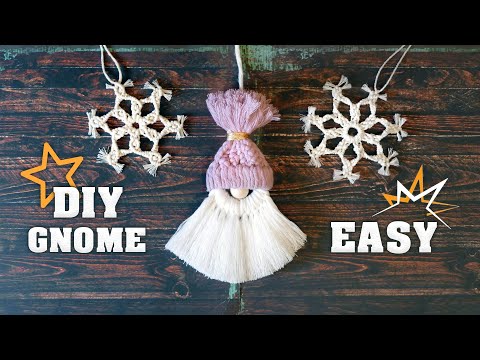 DIY Rope Gnomes EASY Macrame Christmas Crafts