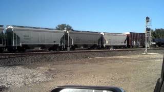 preview picture of video 'BNSF Southbound Leaving the Siding at Caldwell, TX - 5.5.2013'