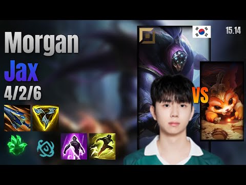 Morgan Top Jax vs Gnar lol KR solo rank Full Game 15.14 | 모건 잭스 vs 나르