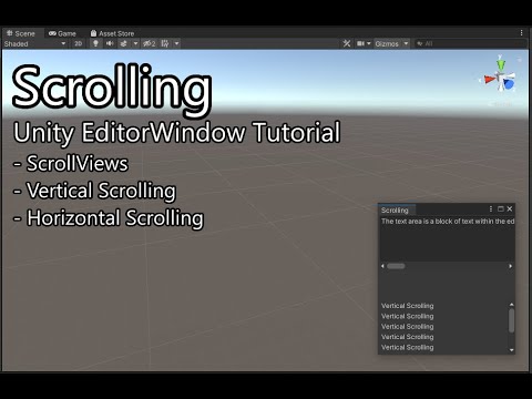 Scrolling Unity Editorwindow Tutorial Scrollview Textarea