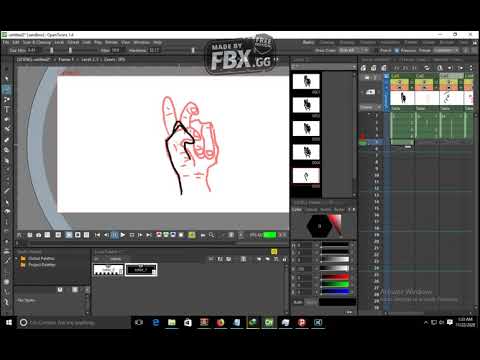 How make a hand move with opentoonz