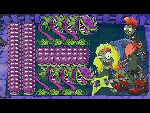 Plants vs Zombies Minigames Zombotany 2 - 9999 Gloom-shroom vs 99999 Chomper vs 9999 Gargantuar