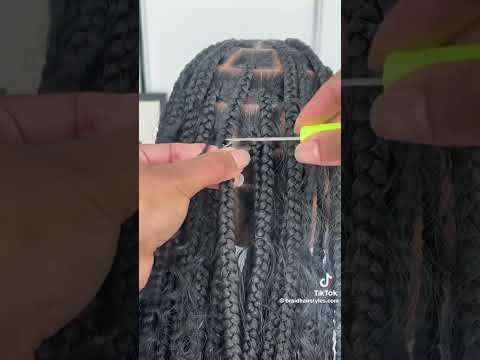 Adding curly pieces to your braids can be done at home save $$$ #hairtips #knotless #boxbraids #boho