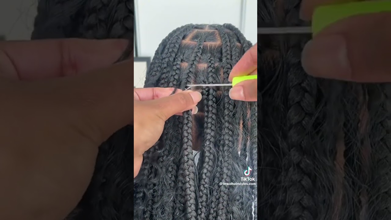 Adding curly pieces to your braids can be done at home save $$$ #hairtips #knotless #boxbraids #boho