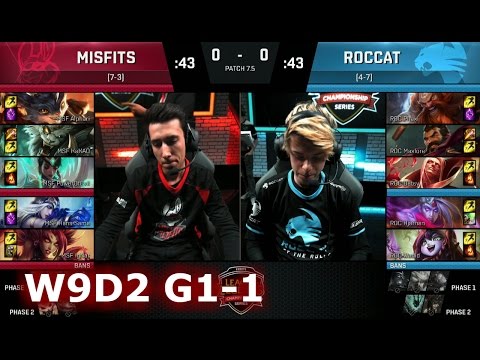 Misfits vs ROCCAT | Game 1 S7 EU LCS Spring 2017 Week 9 Day 2 | MSF vs ROC G1 W9D2 1080p