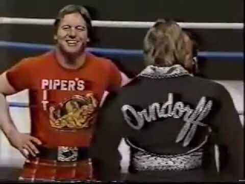 Paul Orndorff Roddy Piper cut a promo on Bob Backlund - 3/31/1984 - WWF