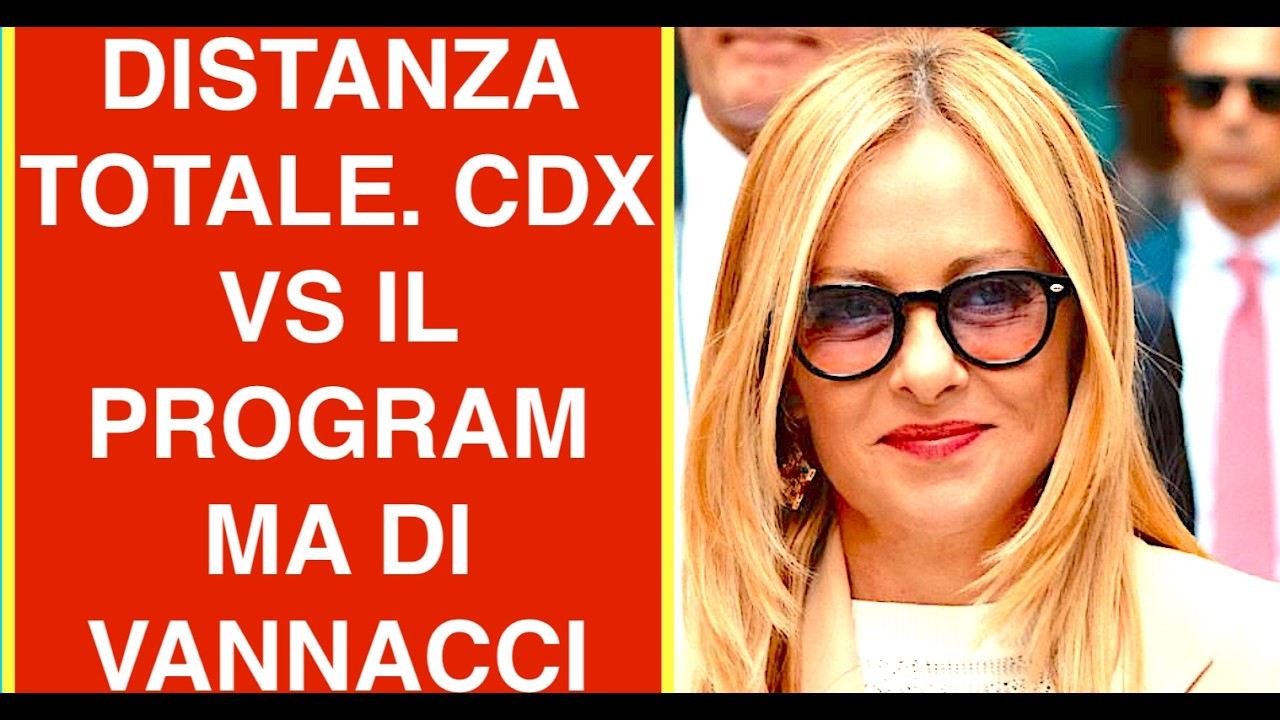 DISTANZA TOTALE. CDX VS IL PROGRAMMA DI VANNACCI