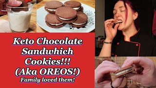 Keto Oreo Cookies - Less than 2 NET Carbs per Cookie!!!