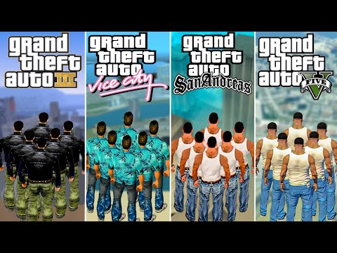 100 Clones Jumping from Highest Point in Rockstar Games 2001 - 2024